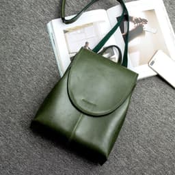 image-Genuine Leather Women's Bag Soft Surface Retro College Women's Backpack