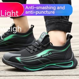 image-Men's Fashion Anti-smashing And Anti-penetration Flyknit Protective Shoes
