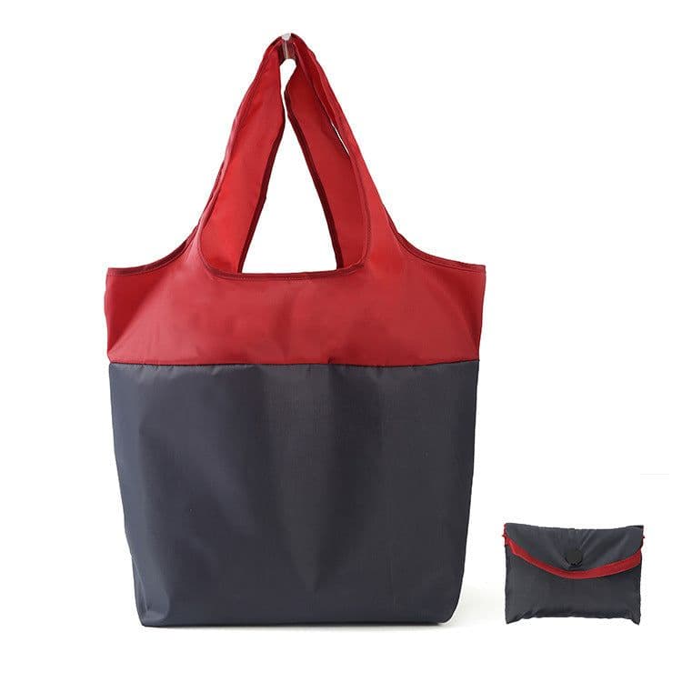 image-Recycled Waterproof Color Matching Portable Folding Shopping Bag