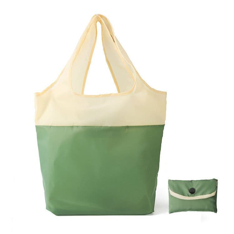 image-Recycled Waterproof Color Matching Portable Folding Shopping Bag