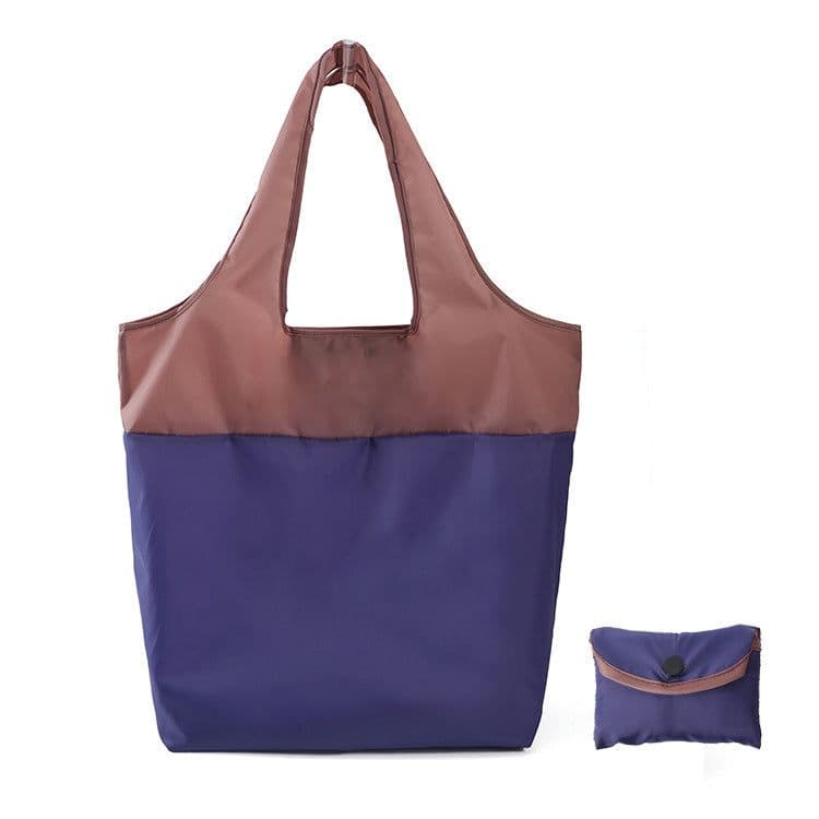 image-Recycled Waterproof Color Matching Portable Folding Shopping Bag