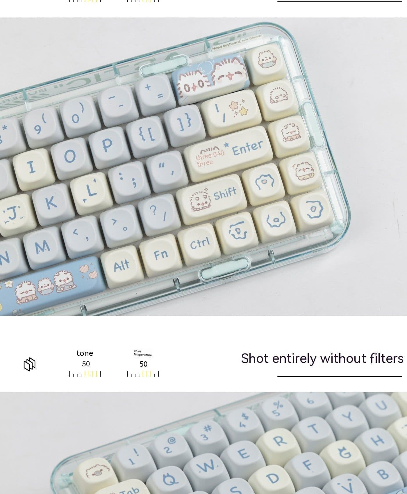 image-Suitable For Small Cat MOA Height Keycap Cute Meow Block Sublimation