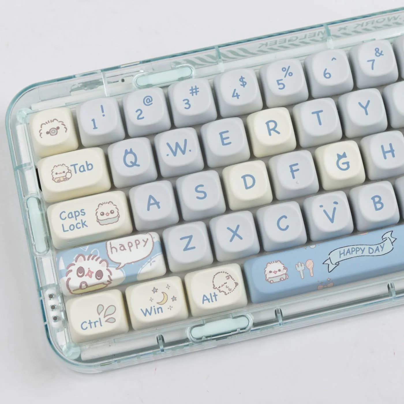 image-Suitable For Small Cat MOA Height Keycap Cute Meow Block Sublimation