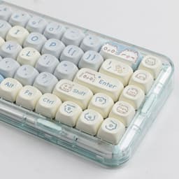 image-Suitable For Small Cat MOA Height Keycap Cute Meow Block Sublimation