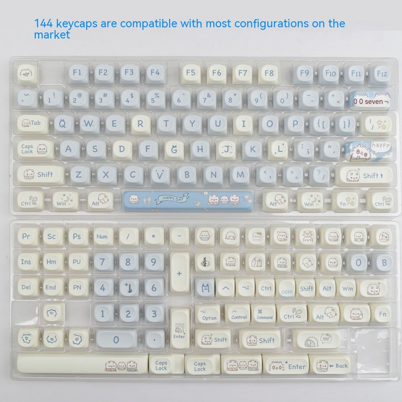 image-Suitable For Small Cat MOA Height Keycap Cute Meow Block Sublimation