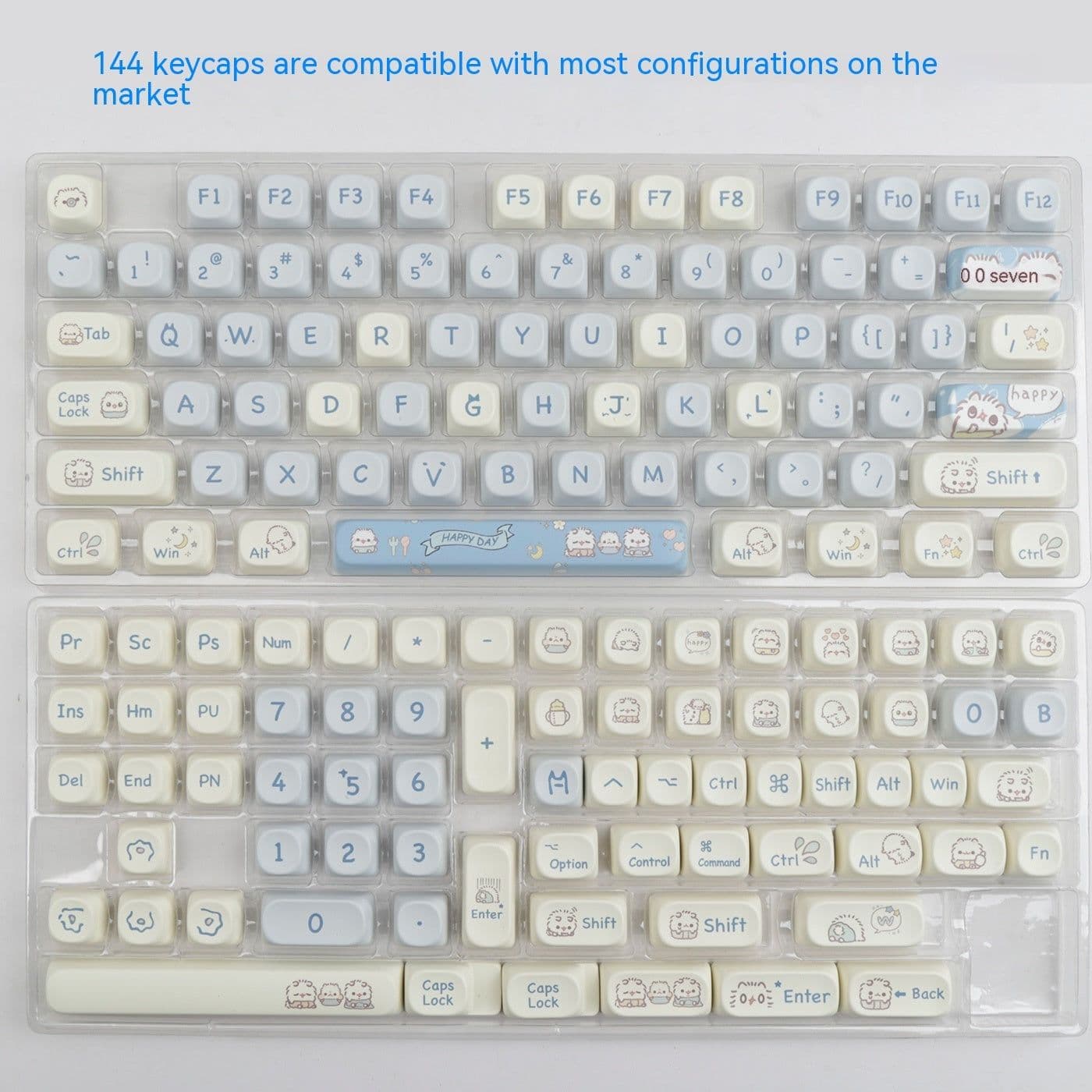 image-Suitable For Small Cat MOA Height Keycap Cute Meow Block Sublimation