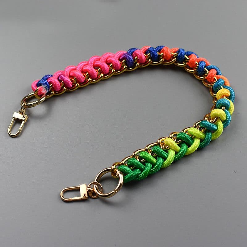 image-Women's Bag Woven Bag With 40cm Short With Buckle Can Be Mobile Phone Charm