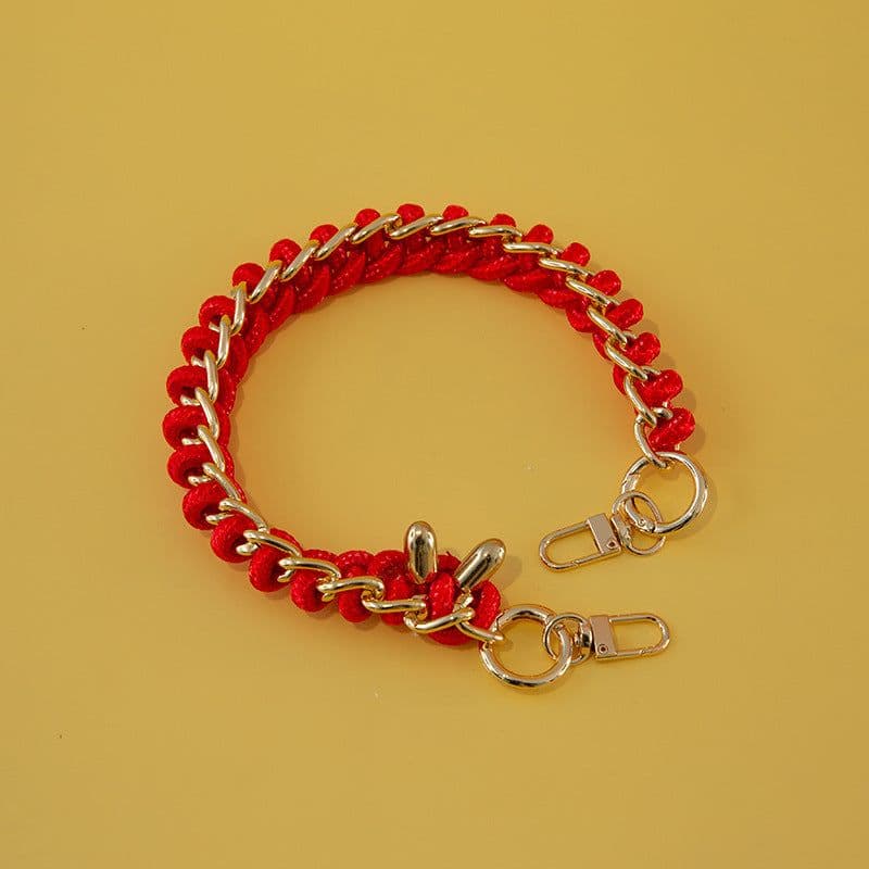 image-Women's Bag Woven Bag With 40cm Short With Buckle Can Be Mobile Phone Charm