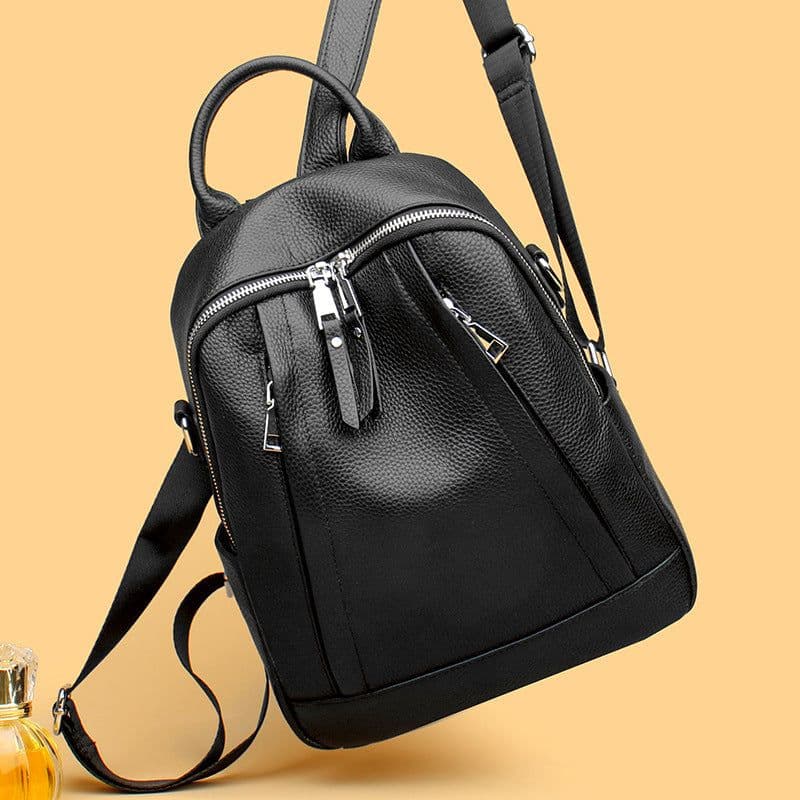 image-First Layer Leather Backpackage Carry-on Shopping Work Travel Business Bag
