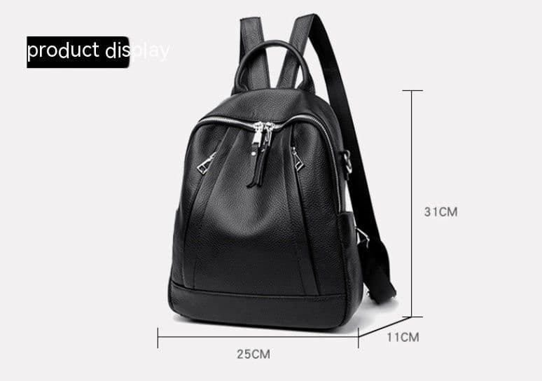 image-First Layer Leather Backpackage Carry-on Shopping Work Travel Business Bag