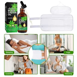 image-Black Castor Oil Massage Oil Hair Care Essential Oil Cross-border