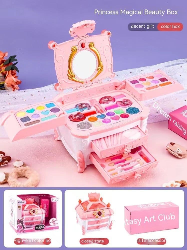 image-Plastic Children's Makeup Girls' Cosmetics Portable Gift Dressing Toy Set