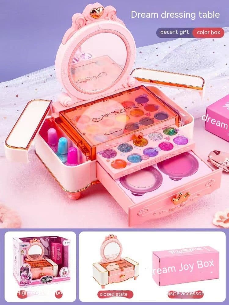 image-Plastic Children's Makeup Girls' Cosmetics Portable Gift Dressing Toy Set