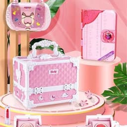 image-Plastic Children's Makeup Girls' Cosmetics Portable Gift Dressing Toy Set