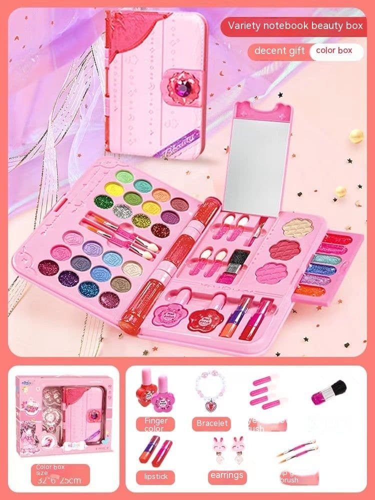 image-Plastic Children's Makeup Girls' Cosmetics Portable Gift Dressing Toy Set
