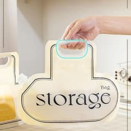 image-Grain Storage Bag Large Diameter Good Sealing Save Space Food Grade PE Material Rice Wheat Beans Household Kitchen Storage Tools Kitchen Gadgets