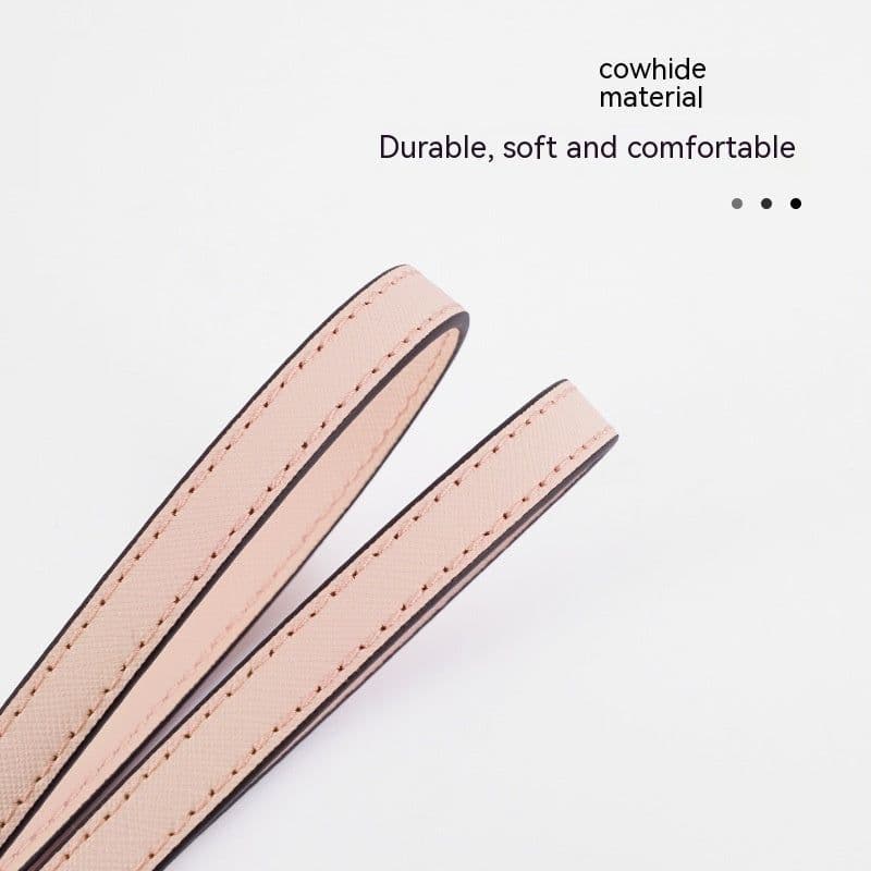 image-First Layer Cowhide Buckle-free Shoulder Strap Suitable For Vegetable Basket Shoulder Strap Small Tote Bag Leather Bag Strap Replacement