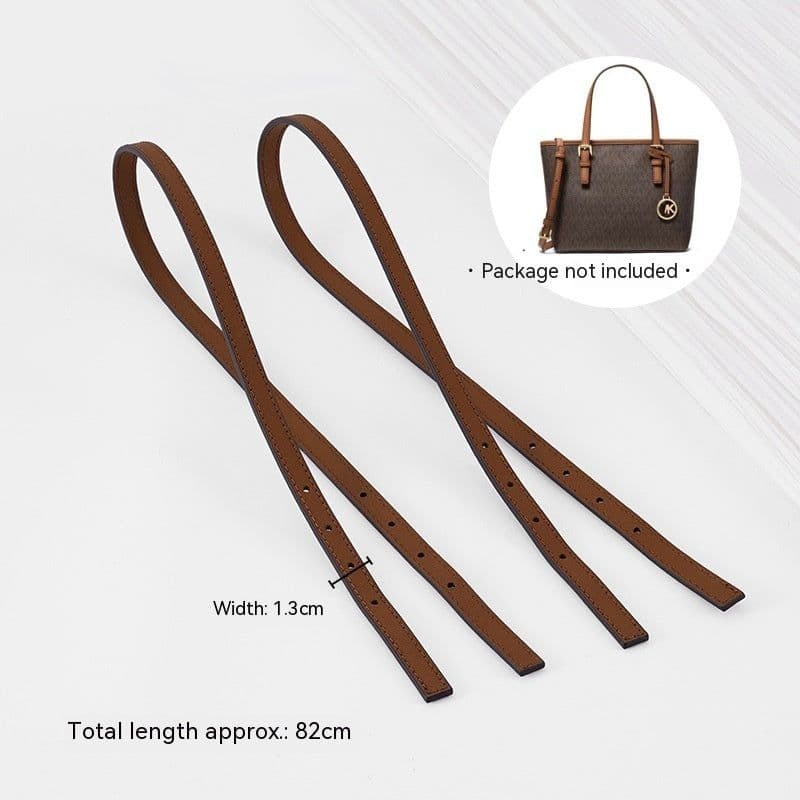 image-First Layer Cowhide Buckle-free Shoulder Strap Suitable For Vegetable Basket Shoulder Strap Small Tote Bag Leather Bag Strap Replacement