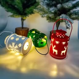 image-Christmas Candle Lights LED Small Lanterns Wind Lights Electronic Candles Nordic Style Creative Holiday Decoration Decorations