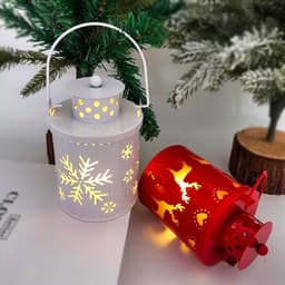 image-Christmas Candle Lights LED Small Lanterns Wind Lights Electronic Candles Nordic Style Creative Holiday Decoration Decorations
