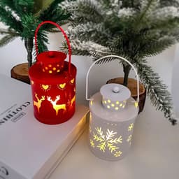 image-Christmas Candle Lights LED Small Lanterns Wind Lights Electronic Candles Nordic Style Creative Holiday Decoration Decorations