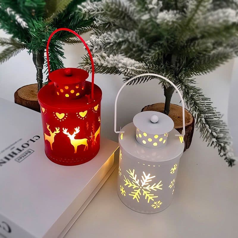 image-Christmas Candle Lights LED Small Lanterns Wind Lights Electronic Candles Nordic Style Creative Holiday Decoration Decorations