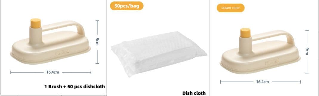 image-Kitchen Bathroom Toilet Cleaning Magic Brush Glass Wall Cleaning Bath Brush Handle Cleaning Rag Ceramic Window Slot Clean Brush Kitchen Gadgets