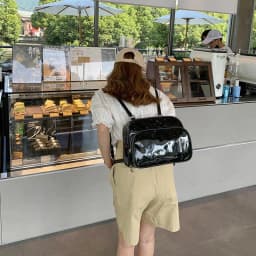 image-Women's Fashion Bright Leather Large Capacity Shoulder Commuter Bag