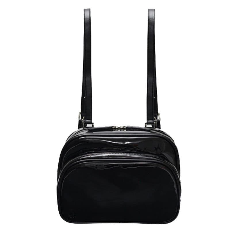 image-Women's Fashion Bright Leather Large Capacity Shoulder Commuter Bag