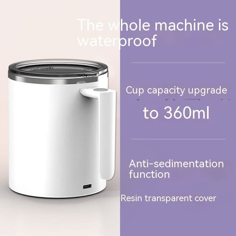 image-Portable Smart Magnetic Automatic Mixing Coffee Cup Rechargeable Rotating Home Office Travel Stirring Cup