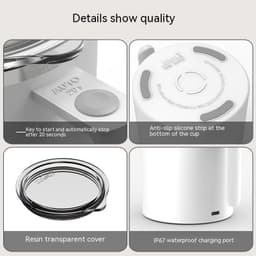 image-Portable Smart Magnetic Automatic Mixing Coffee Cup Rechargeable Rotating Home Office Travel Stirring Cup