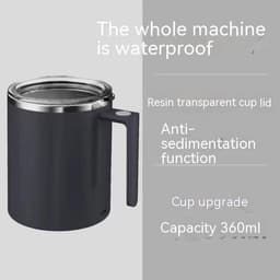 image-Portable Smart Magnetic Automatic Mixing Coffee Cup Rechargeable Rotating Home Office Travel Stirring Cup