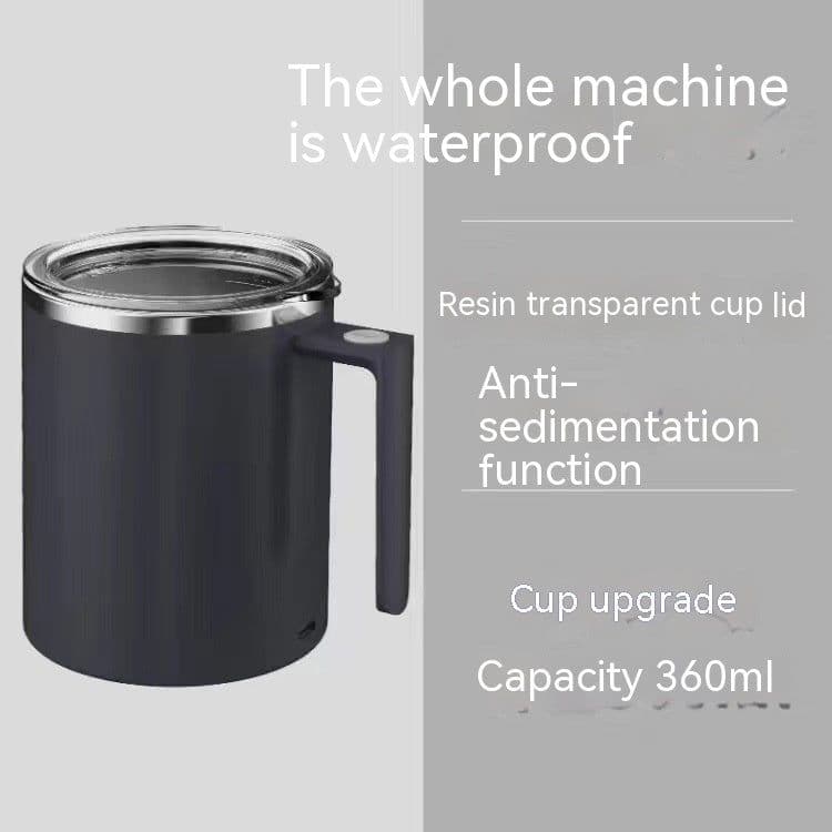 image-Portable Smart Magnetic Automatic Mixing Coffee Cup Rechargeable Rotating Home Office Travel Stirring Cup
