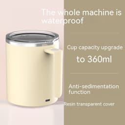image-Portable Smart Magnetic Automatic Mixing Coffee Cup Rechargeable Rotating Home Office Travel Stirring Cup