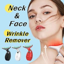 image-Neck Face Beauty Device Colorful LED Photon Therapy Skin Tighten Reduce Double Chin Anti Wrinkle Remove Lifting Massager