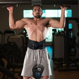 image-Belt Men's Pull-up Single Parallel Bars Gym Increased Barbell Disk Weight-bearing Auxiliary Equipment Equipment