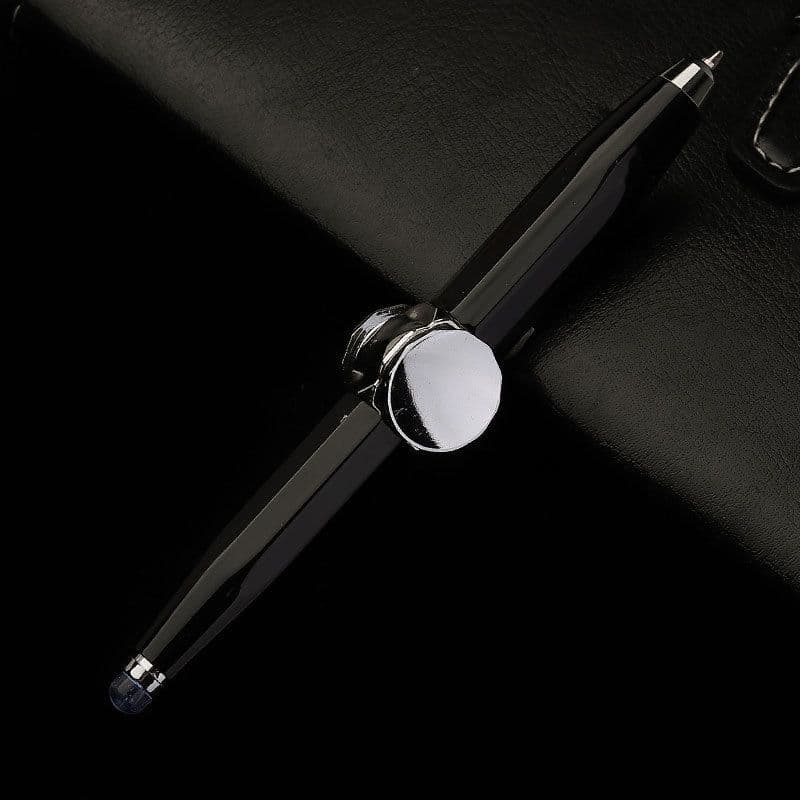image-Creative Multi-Function LED Pen Spinning Decompression Gyro Metal Ballpoint Pen Fashion Office School Supplies Writing Pens