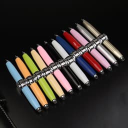 image-Creative Multi-Function LED Pen Spinning Decompression Gyro Metal Ballpoint Pen Fashion Office School Supplies Writing Pens