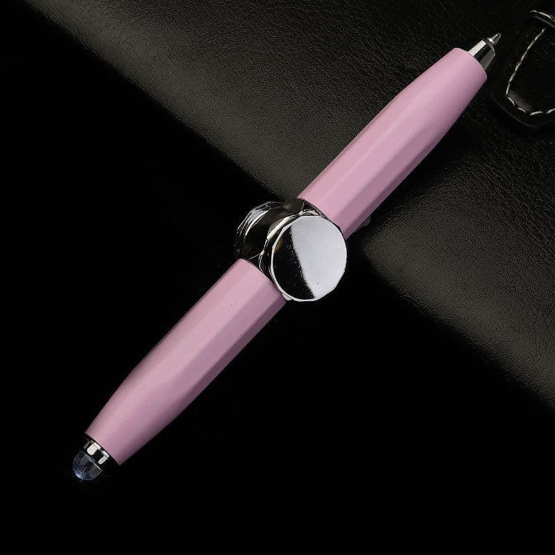 image-Creative Multi-Function LED Pen Spinning Decompression Gyro Metal Ballpoint Pen Fashion Office School Supplies Writing Pens