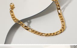 image-Fashion 18K Gold Plated Stainless Steel Anklets