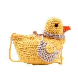 image-Cute Cartoon Wool Little Duck Knitted Shoulder Bag