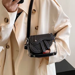 image-Mini Children's Women's Portable Crossbody Concave Shape Bag
