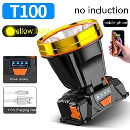 image-Outdoor Strong Light LED Remote Sensing Headlamp Night Fishing Waterproof Head-mounted Camping Fishing Miner's Lamp