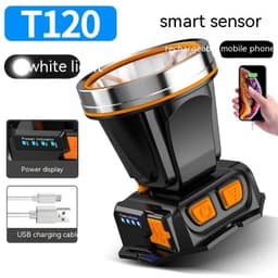 image-Outdoor Strong Light LED Remote Sensing Headlamp Night Fishing Waterproof Head-mounted Camping Fishing Miner's Lamp