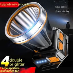 image-Outdoor Strong Light LED Remote Sensing Headlamp Night Fishing Waterproof Head-mounted Camping Fishing Miner's Lamp