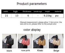 image-Versatile Handheld White Shoulder Bag