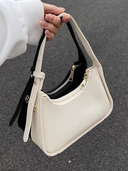 image-Versatile Handheld White Shoulder Bag