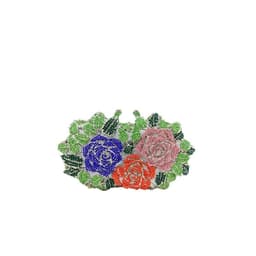 image-Hollow Flower Bag Portable Diamond Rhinestone Clutch