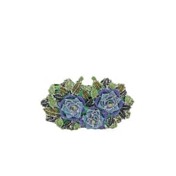image-Hollow Flower Bag Portable Diamond Rhinestone Clutch