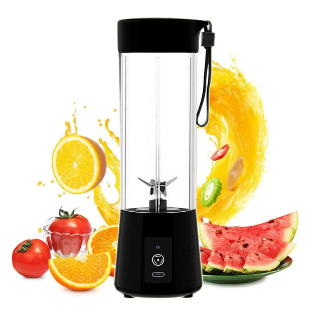 image-10 Colors Portable Small Electric Juicer Stainless Steel Blade Cup Juicer Fruit Automatic Smoothie Blender Kitchen Tool
